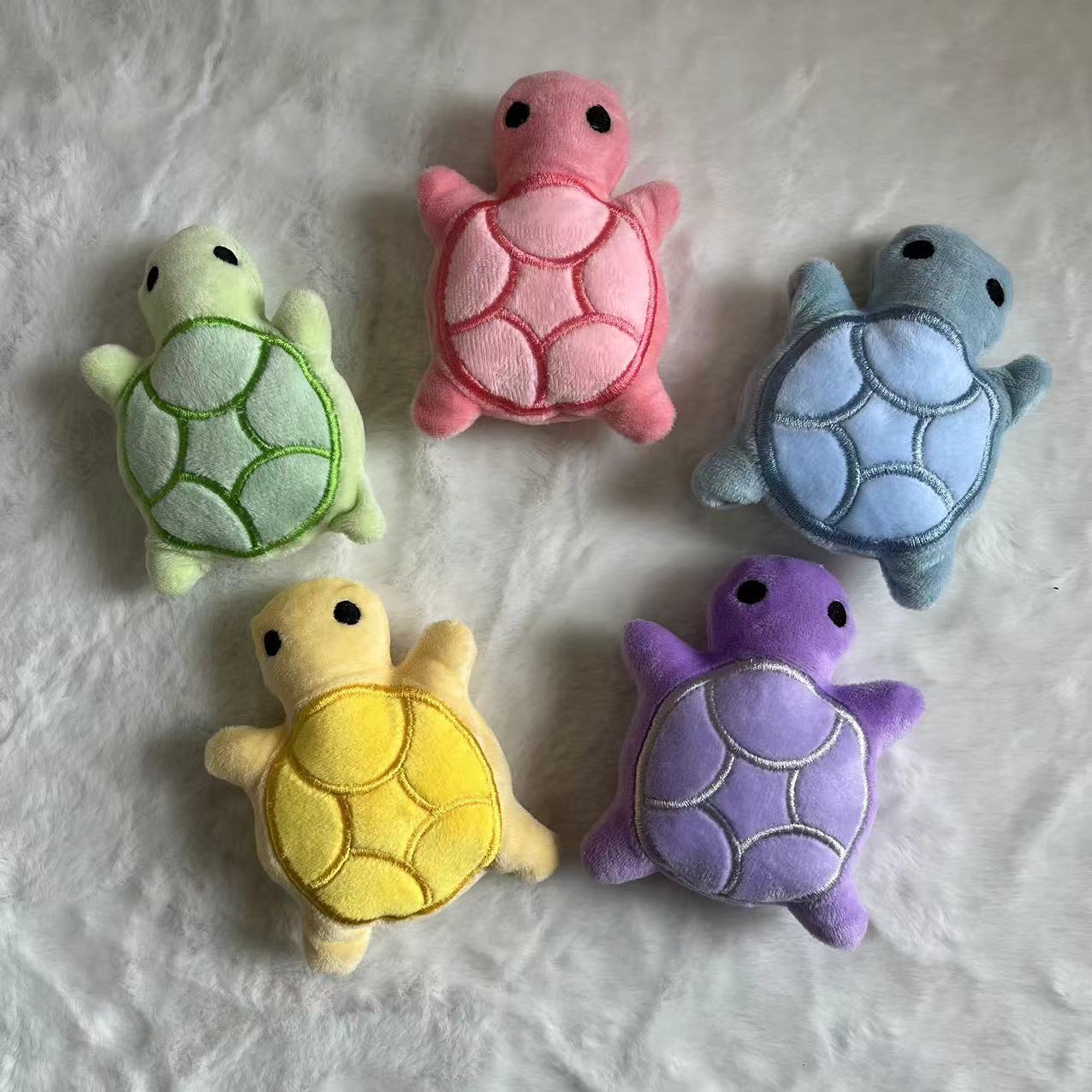 Large/Small Plush Turtle Doll Diy Accessory-98(rainbow)