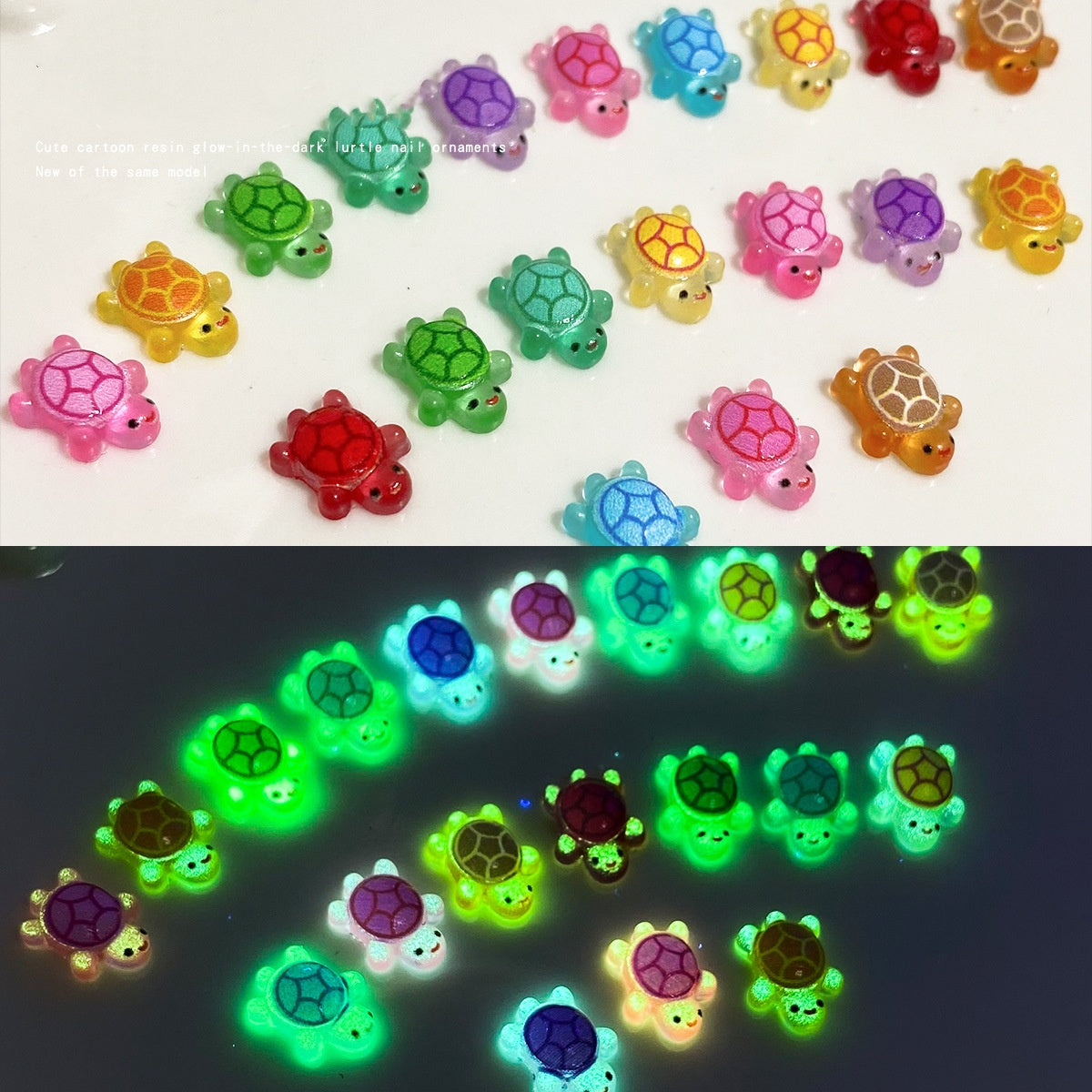 Manicure Luminous mini Turtles(5 PCS/BAG)-10