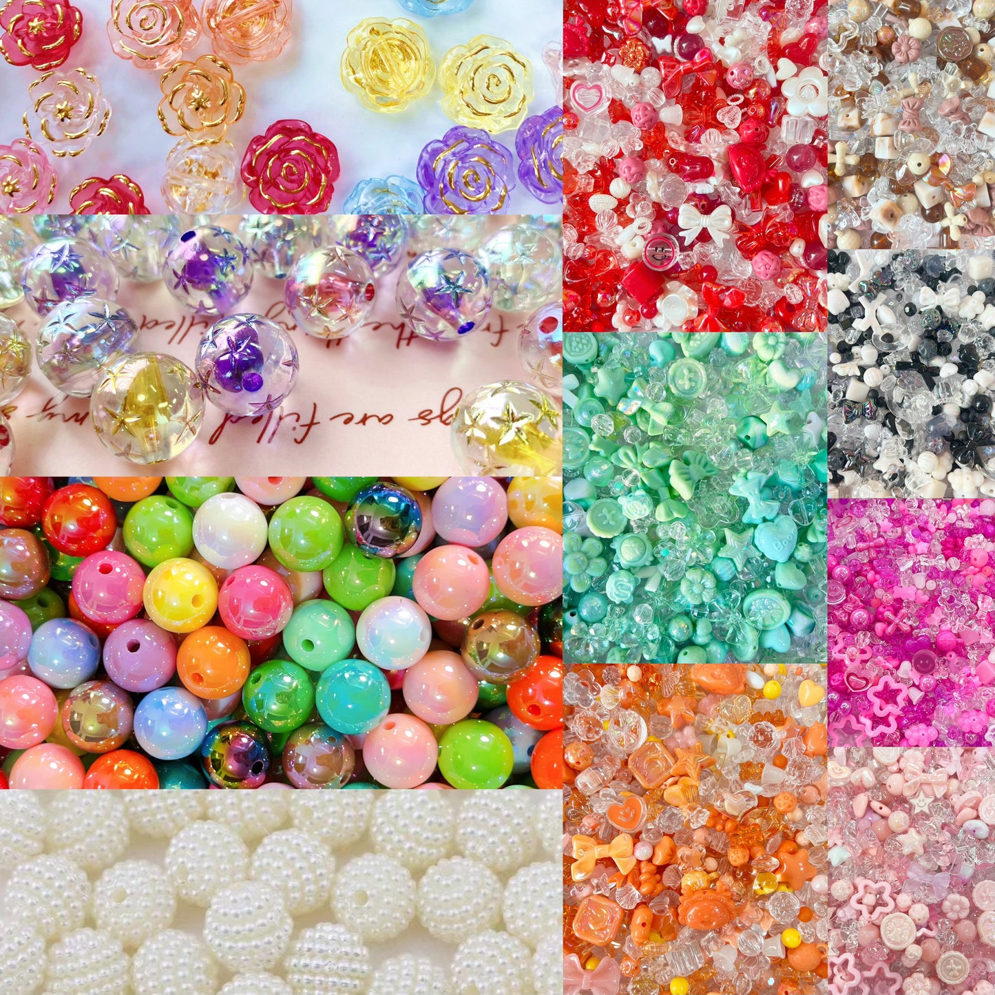 NEW! Acrylic Beads Lucky Bags -- for Beaded Pen Chain DIY-A5-(5 pcs/Bag)