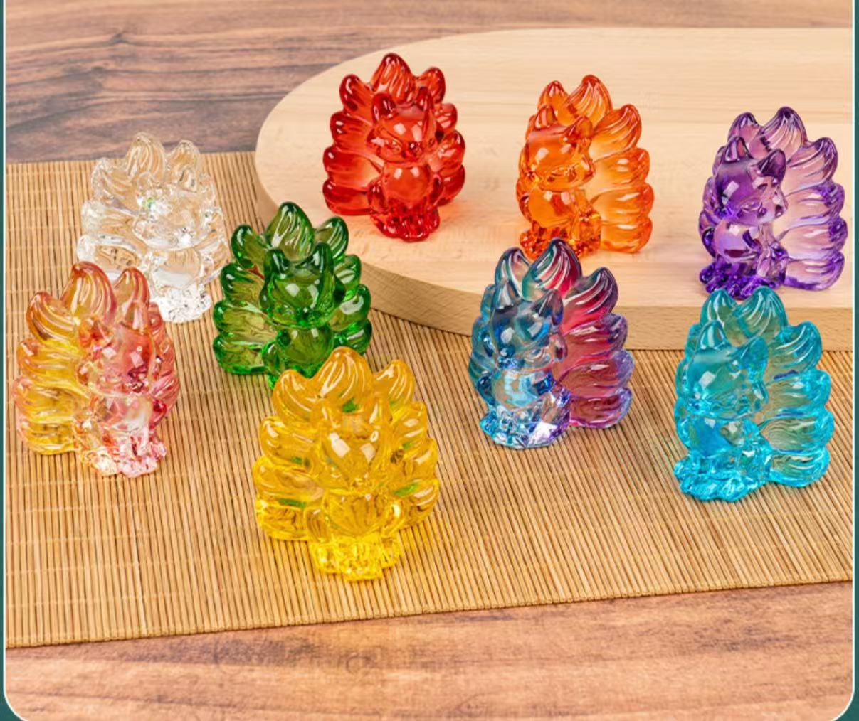 Durable Glass Crystal Nine Tails Fox