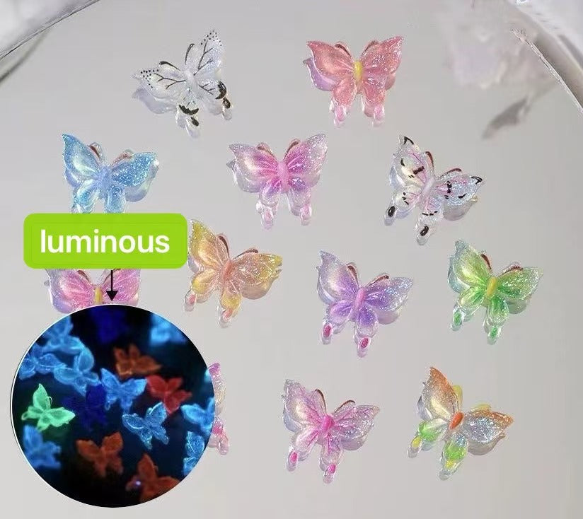 Manicure Mix luminous mini  butterfly-81 (Rainbow)