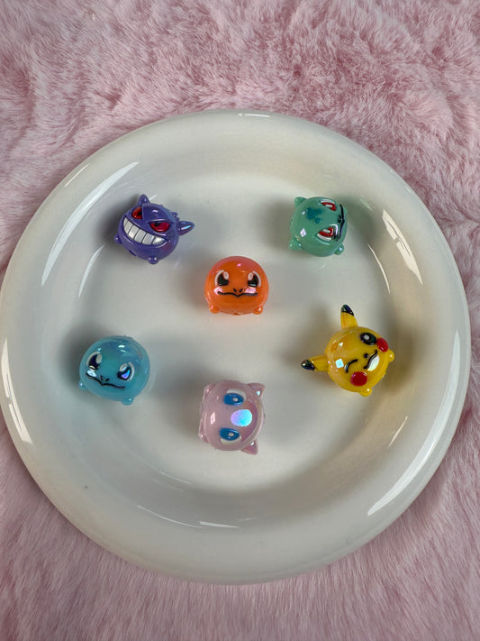 Rubber Pokemon beads - C6