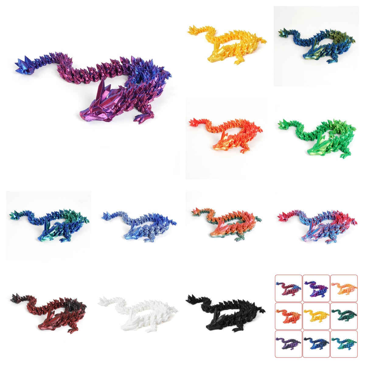 3D Printed Colorful Dragon - 4