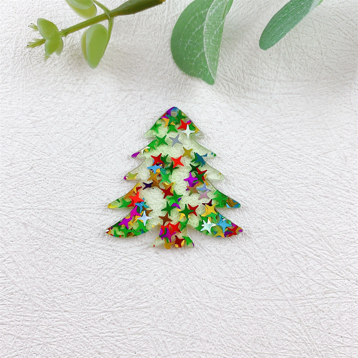 Acrylic glitter color Christmas tree DIY Christmas -51（Rainbow）