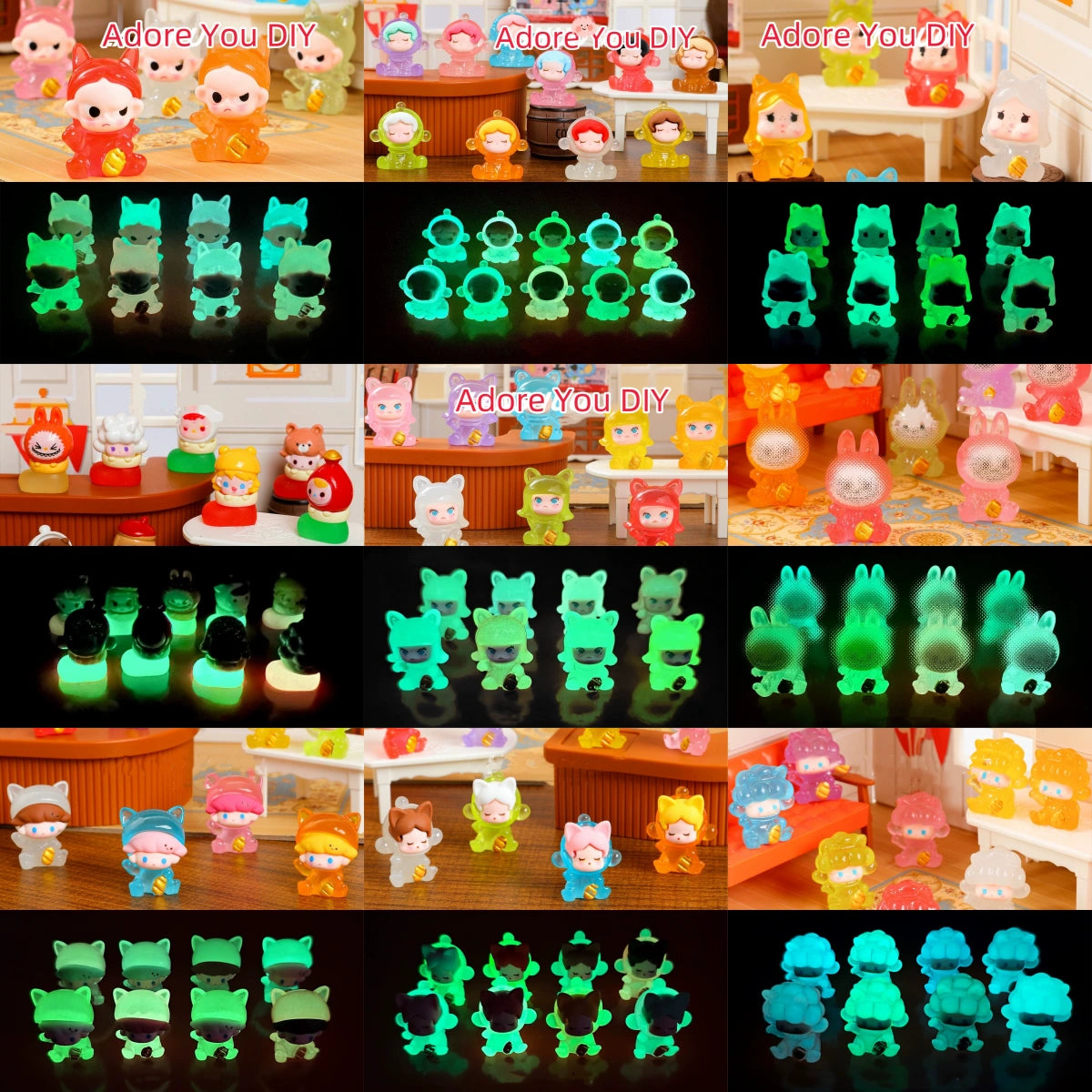 Luminous POP MART family-95（Rainbow)