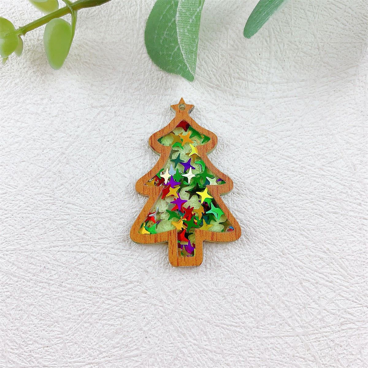 Acrylic glitter color Christmas tree DIY Christmas -51（Rainbow）