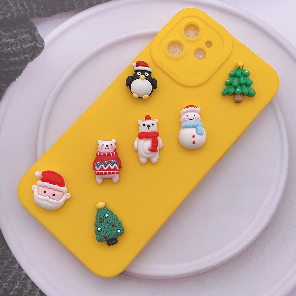 Christmas Resin Phone Case DIY Accessories（2pcs/bag）-45（Rainbow）