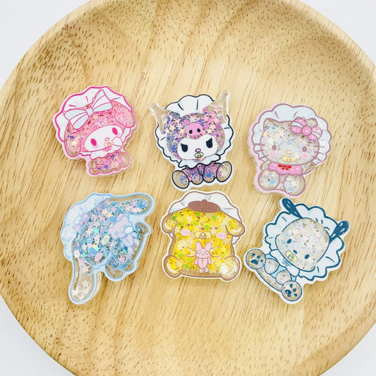 Sanrio Quicksand Luminous Acrylic Patch DIY Accessories--Open by yourself not open in live